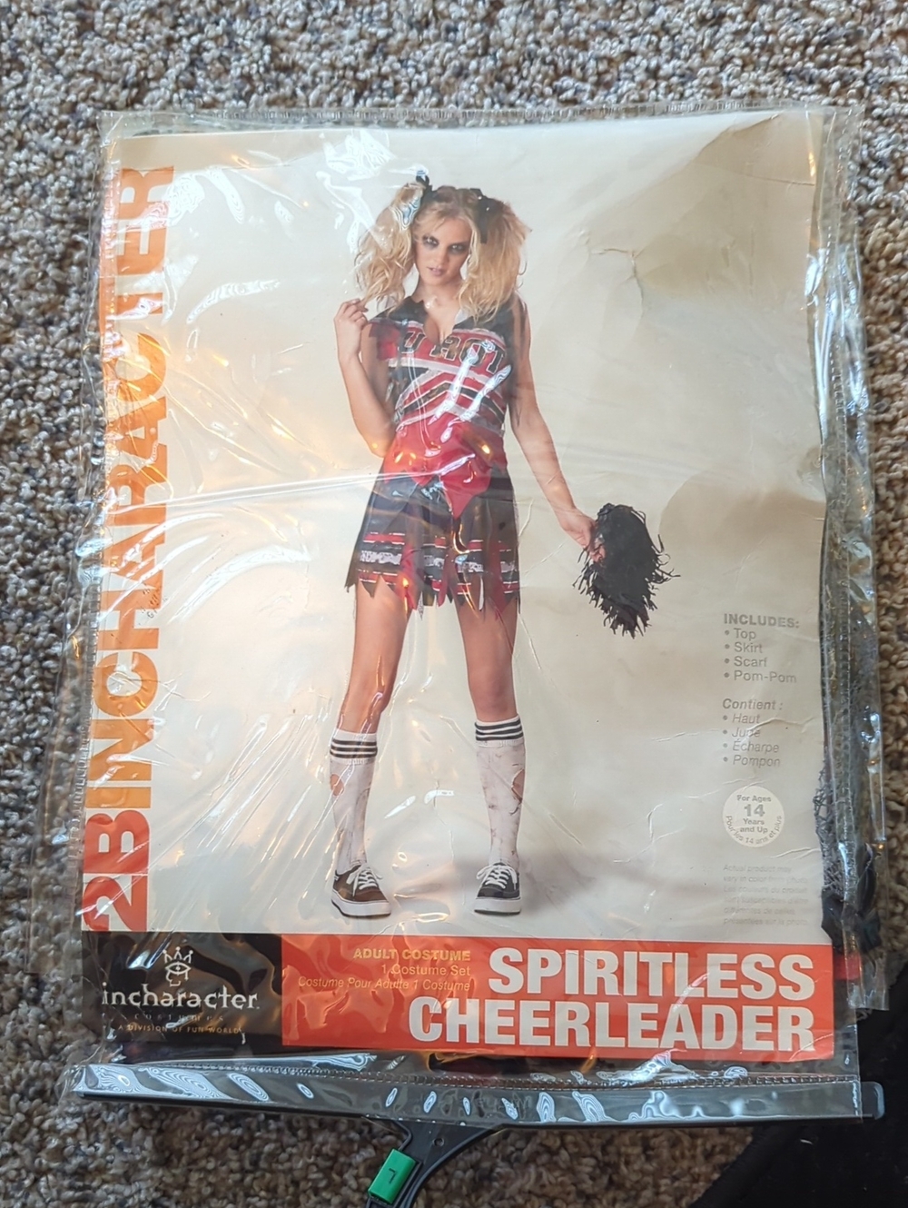 Spiritless Cheerleader Costume - InCharacter - Red/Black